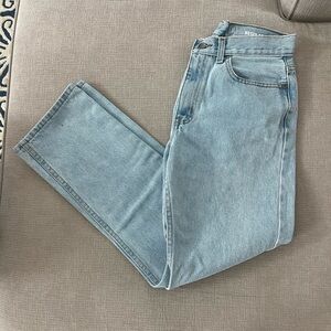 Light Wash Regular Fit Straight Leg Jeans